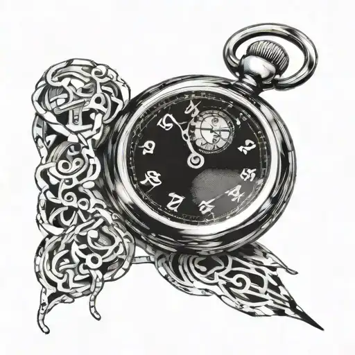 Broken Stopwatch Tattoo tattoo design idea