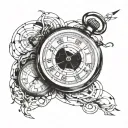 Broken Stopwatch Tattoo tattoo design idea