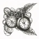 Broken Stopwatch Tattoo tattoo design idea