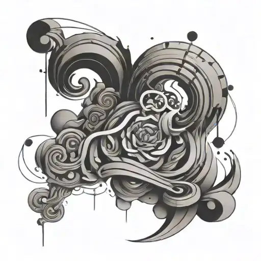 overthinking abstract tattoo design idea