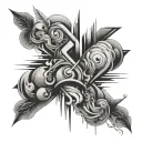 overthinking abstract tattoo design idea