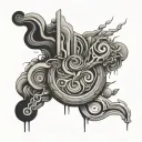 overthinking abstract tattoo design idea