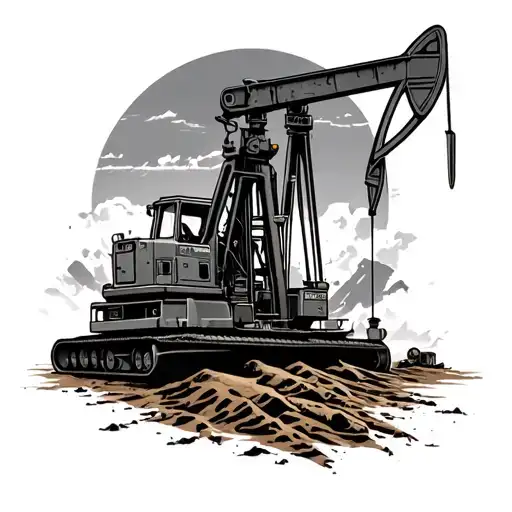 Oilfield tattoo design idea