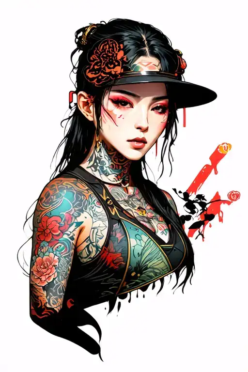 cyberpunk edgerunner tattoo design idea