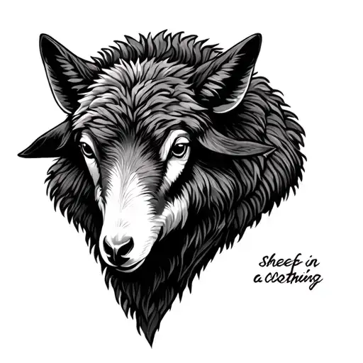 sheep in wolf's clothing tattoo design idea