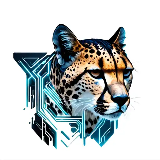 cheetah tattoo design idea