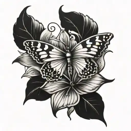 a tattoo in memory of my sister and a piece from an cartoon and lucky number and bible verse with butterfly  tattoo design idea