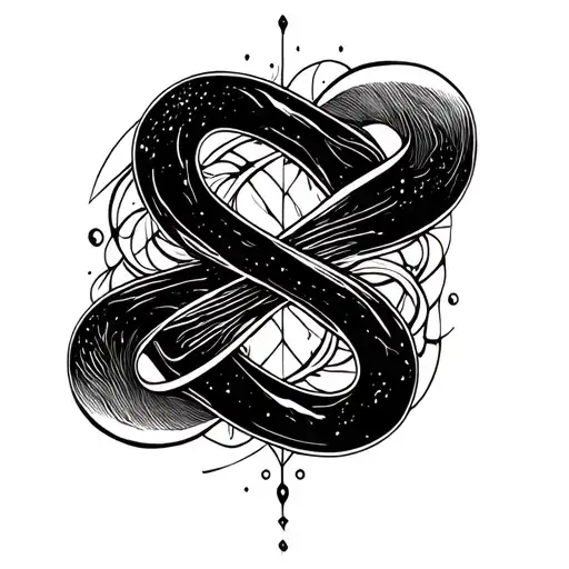 infinity loop tattoo design idea