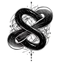 infinity loop tattoo design idea