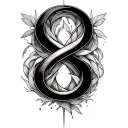 infinity loop tattoo design idea