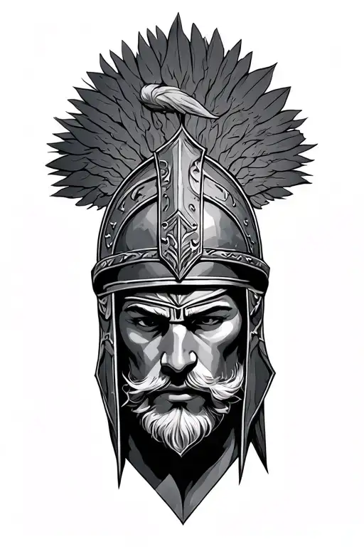 olimpius and sparta warrior tattoo design idea