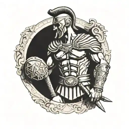gladiator spartacus coliseum tattoo design idea