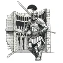 gladiator spartacus coliseum tattoo design idea