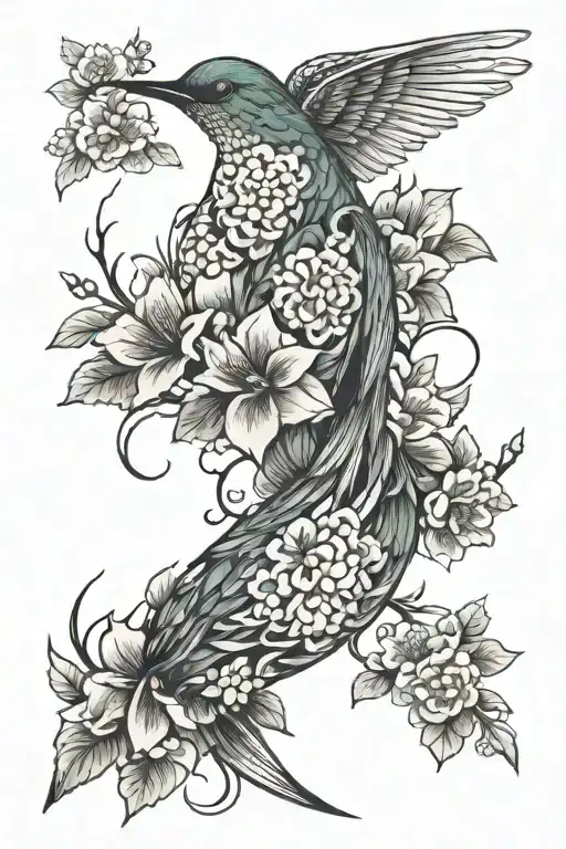 Spine tattoo. Classy,sexy,memorialized for grandmother who passed on January 6th 2024. Hummingbirds. Japanese dragon.🌸 tattoo design idea