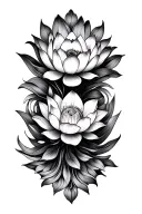 flowers and lotus mandala design incorporating elements tattoo design idea