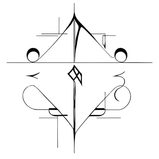 Runes Pertho, Raido and Dagaz tattoo design idea