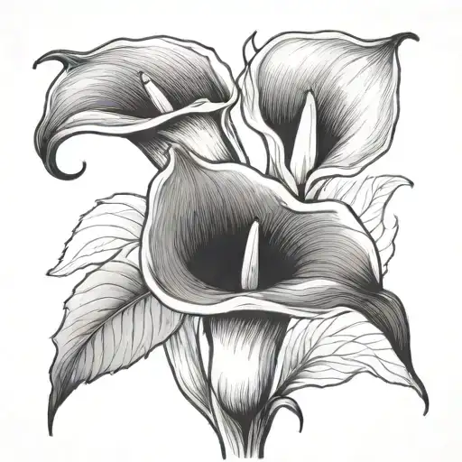 Calla Lilly tattoo design idea