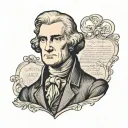 thomas Jefferson with slaves  declaration of independence tattoo design idea