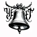 goth Bell with the text yeat in in tattoo design idea