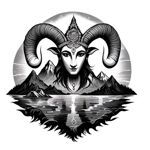 Aries, hindu, haryana, peace, karma, travelling, mountain all in one tattoo tattoo design idea