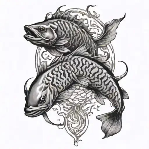 meshuggah catch pisces under willows tattoo design idea