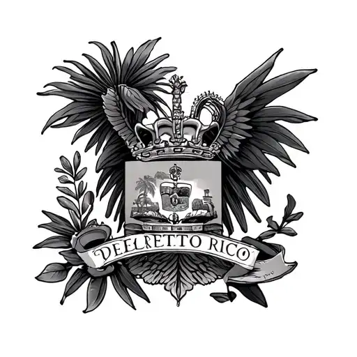 Spain and puerto rico tattoo design idea