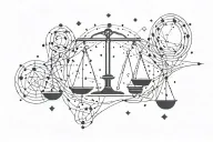 Libra constellation tattoo design idea