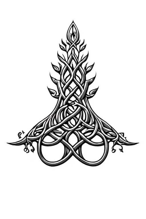 celtic tree of life tattoo design idea