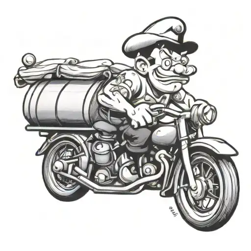 Sweet pea Popeye tattoo design idea
