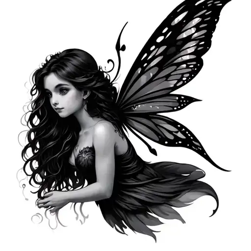 Fairy tattoo design idea