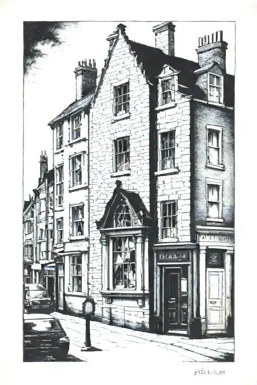 Old London 1800s Street tattoo design idea