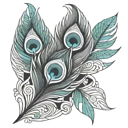 Peacock Feather  tattoo design idea
