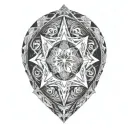 Neural network merging with stars tattoo design idea