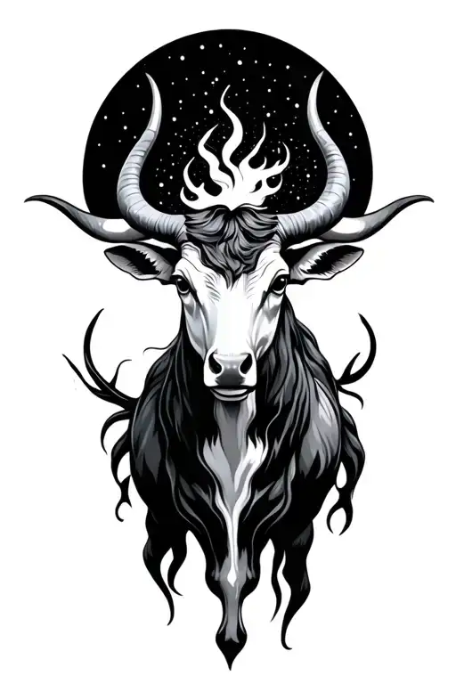 taurus zodiac sign tattoo design idea