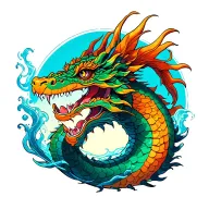 Japanese Water Dragon tattoo design idea