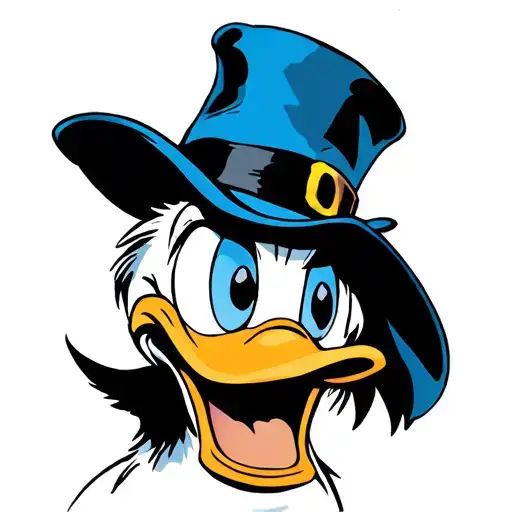 Donald Duck angry tattoo design idea