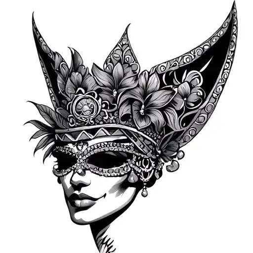 Mardi Gras tattoo design idea
