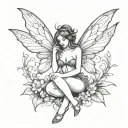 fairy pinup pose tattoo design idea