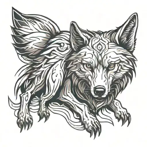 Sigma Wolf tattoo design idea