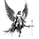 Archangel Michael tattoo design idea