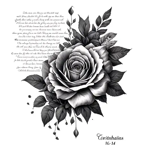 1 Corinthians 16:14 tattoo design idea