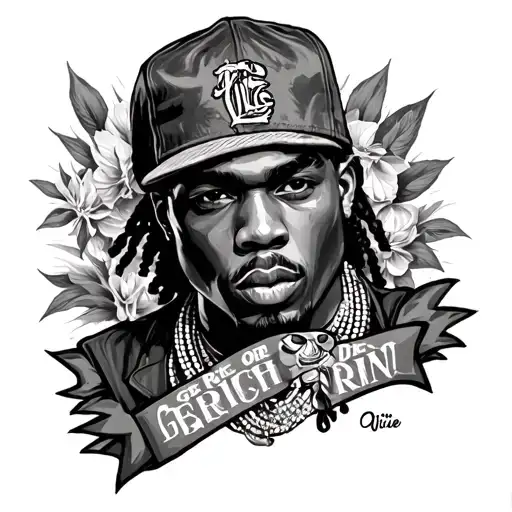 get rich or die tryin' tattoo design idea