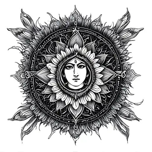 Gayatri mantra tattoo design idea