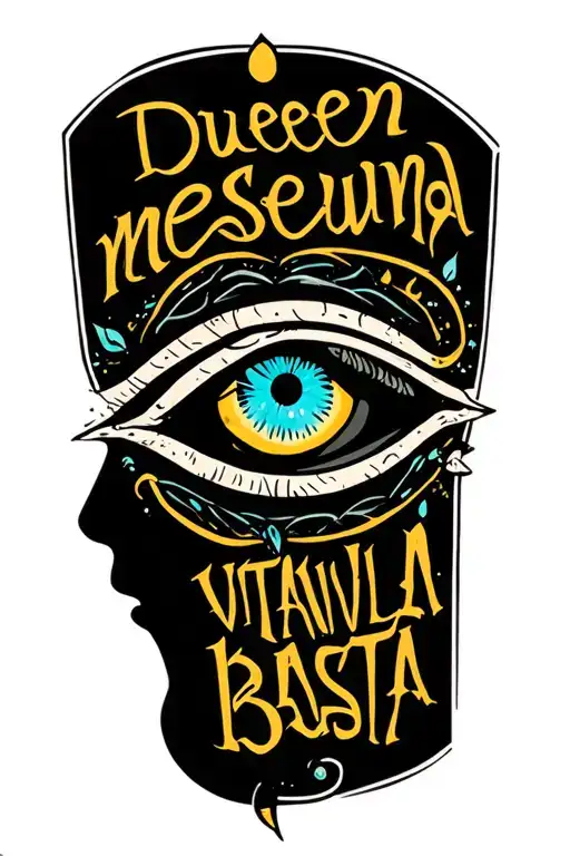 "dueen meseuna vitavivila basta" evil eye greece tattoo design idea