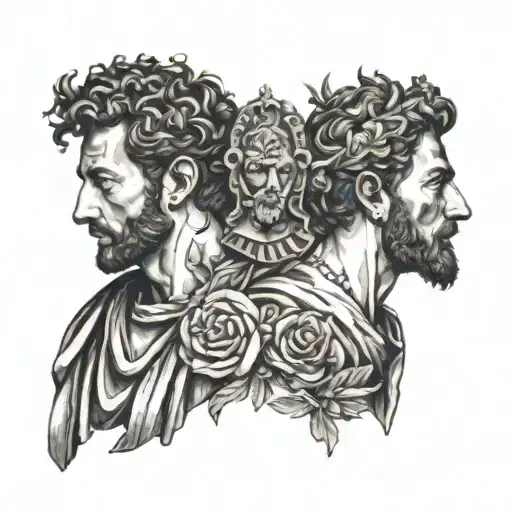 Stoicism and Marcus Aurelius tattoo design idea