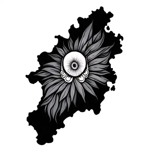 Punjab map tattoo design idea