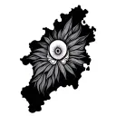 Punjab map tattoo design idea