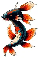 pez koi tattoo design idea
