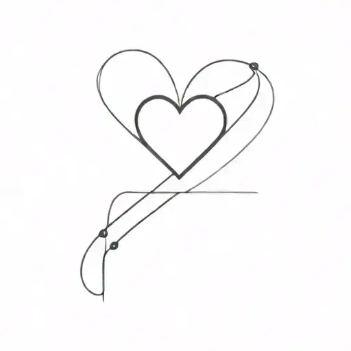 cyber heart tattoo design idea