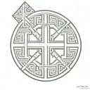 Jerusalem cross tattoo design idea